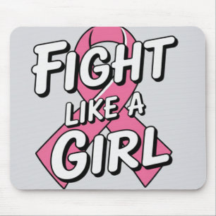 Fight Like a Girl   乳がん啓発デザイン マウスパッド