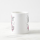 Fight Like a Girl | Breast Cancer Awareness Design コーヒーマグカップ (中央)