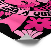 Fight Like A Queen Women Girl Breast Cancer Warrio ポスター (角)