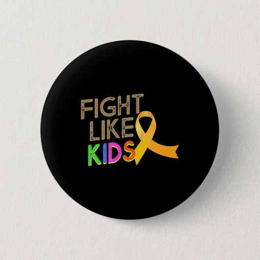 Fight Like Kids 小児がん啓発月間 Y 缶バッジ (正面)