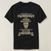 Fight Like The Third Monkey Funny Monkey Tシャツ (デザイン正面)