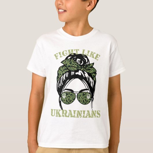 Fight Like Ukrainian 2 Tシャツ (正面)