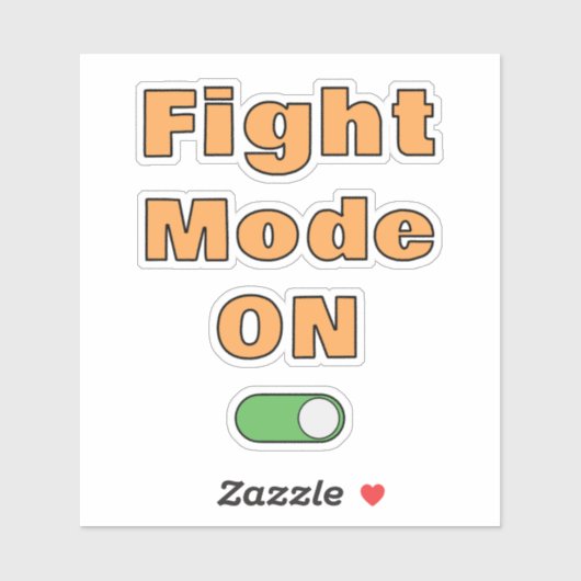 Fight Mode On シール (シート)