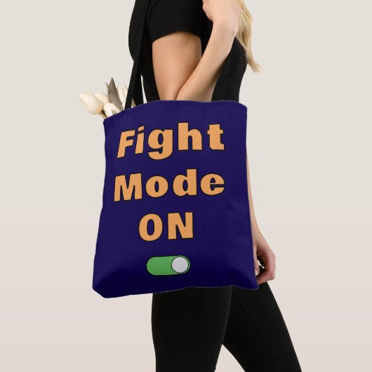 Fight Mode On トートバッグ (クローズアップ)