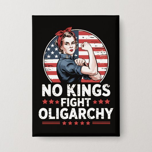 Fight Oligarchy 缶バッジ (正面)