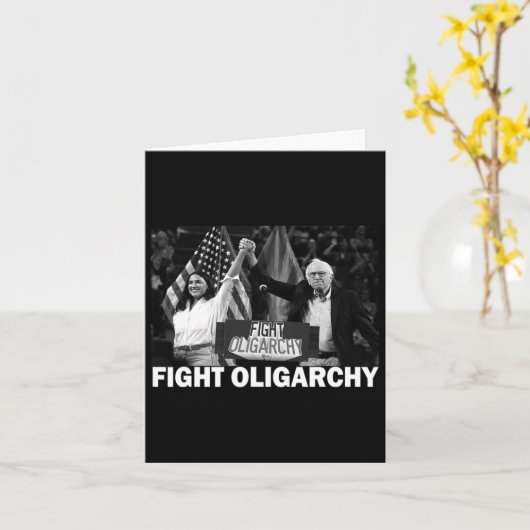 Fight Oligarchy Bernie Sanders And Aoc Freedom Us  カード (黄色い花)