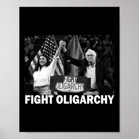 Fight Oligarchy Bernie Sanders And Aoc Freedom Us  ポスター (正面)