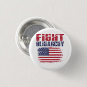 Fight Oligarchy Protest 缶バッジ (正面&裏面)