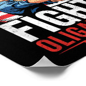 Fight Oligarchy Protest Sign Democracy No Kings In ポスター (角)