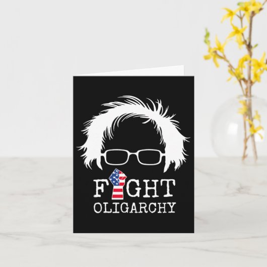 Fight Oligarchy Sanders And Aoc Freedom Us Anti Tr カード (黄色い花)