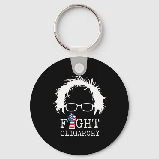 Fight Oligarchy Sanders And Aoc Freedom Us Anti Tr キーホルダー (正面)