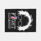 Fight Oligarchy Sanders And Aoc Freedom Us Anti Tr フリースブランケット (正面(横))