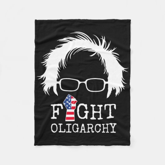 Fight Oligarchy Sanders And Aoc Freedom Us Anti Tr フリースブランケット (正面)