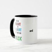 Fight or Flight and Coffee Funny Humor Mug マグカップ (正面左)