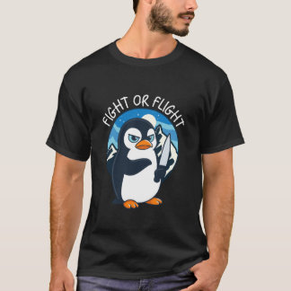 Fight Or Flight Meme Penguin Tシャツ