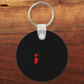 Fight Semicolon Mental Health Suprt Suicide Surviv キーホルダー (正面)