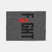 Fight Semicolon Mental Health Suprt Suicide Surviv フリースブランケット (正面(横))