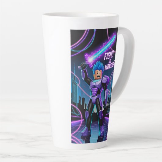 Fight the monster カフェラテマグ (右アングル)