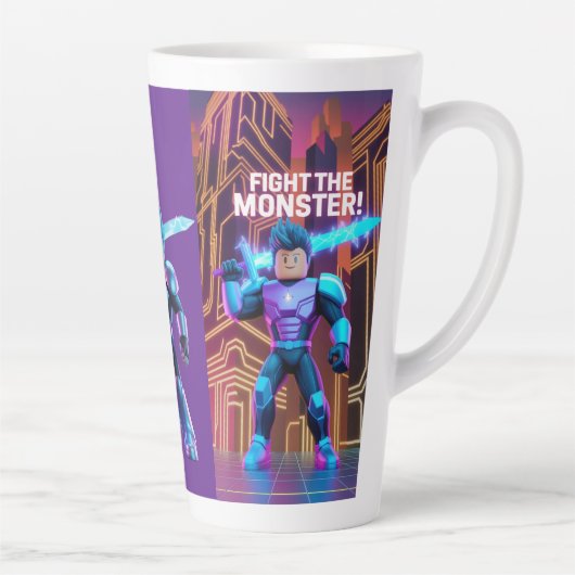 Fight the monster  latte mug カフェラテマグ (右)