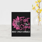 Fight The Stigma Breast Cancer Awareness Survivor カード (黄色い花)