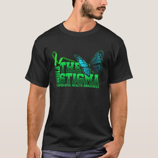 Fight The Stigma Mental Health Awareness Butterfly Tシャツ (正面)