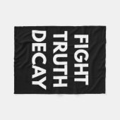 Fight Truth Decay - Never Trump S フリースブランケット (正面(横))