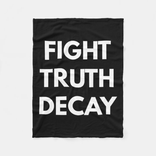 Fight Truth Decay - Never Trump S フリースブランケット (正面)