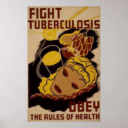 Fight TuberculosisヴィンテージWPA Health Poster ポスター (正面)