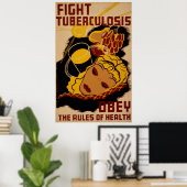 Fight TuberculosisヴィンテージWPA Health Poster ポスター (ホームオフィス)