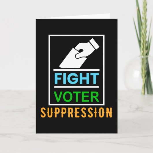 Fight Voter Suppression - Election Design カード (正面)