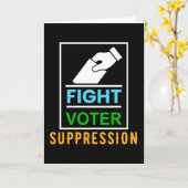 Fight Voter Suppression - Election Design カード (黄色い花)