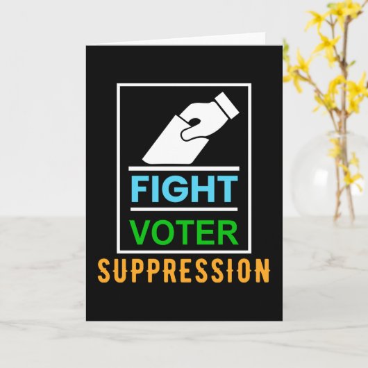Fight Voter Suppression - Election Design カード (黄色い花)
