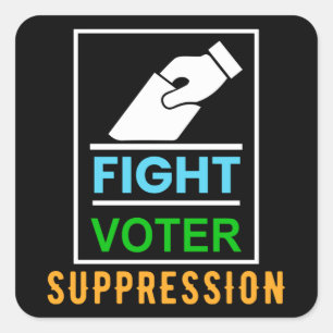 Fight Voter Suppression - Election Design スクエアシール