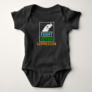 Fight Voter Suppression - Election Design ベビーボディスーツ