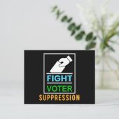 Fight Voter Suppression - Election Design ポストカード (スタンド正面)