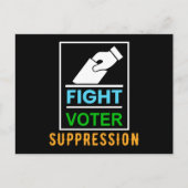 Fight Voter Suppression - Election Design ポストカード (正面)