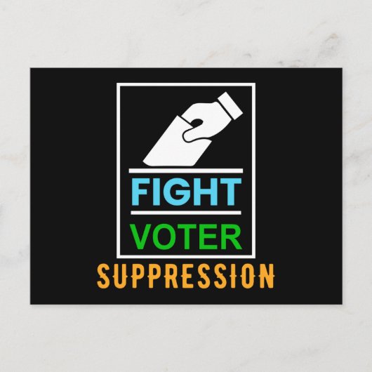 Fight Voter Suppression - Election Design ポストカード (正面)