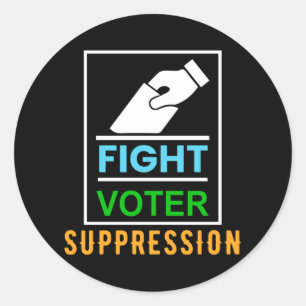 Fight Voter Suppression - Election Design ラウンドシール