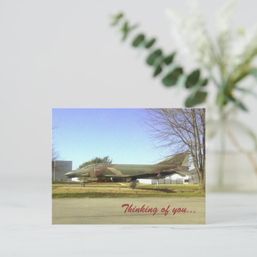 Fighter飛行機(F4-Phantom)はがき ポストカード (スタンド正面)