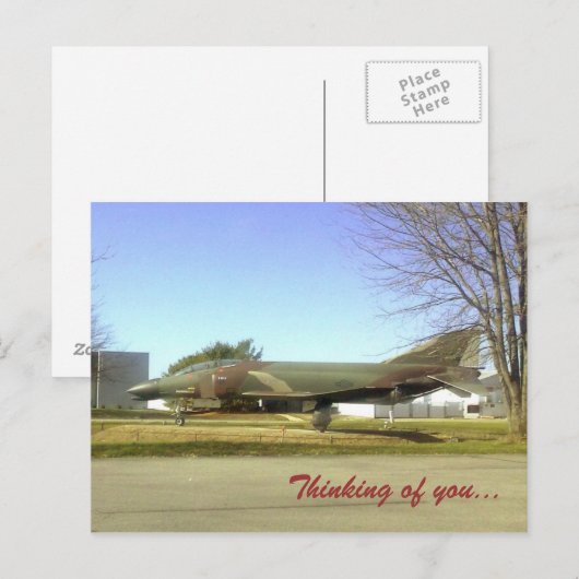 Fighter飛行機(F4-Phantom)はがき ポストカード (正面/裏面)