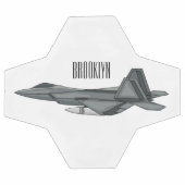 Fighter aircraft cartoon illustration サッカーボール (フラット)