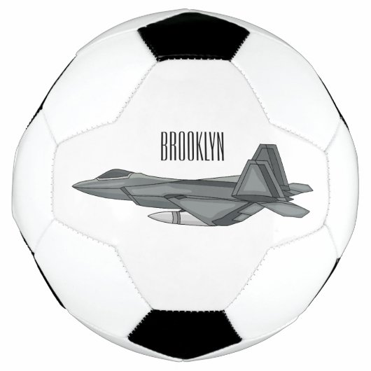 Fighter aircraft cartoon illustration サッカーボール (正面)
