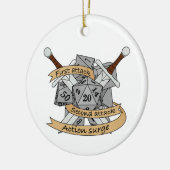 Fighter Dice Design セラミックオーナメント (左)