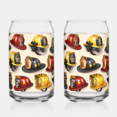 Fighter helmet pattern ガラス缶 (左)