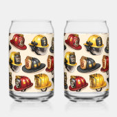 Fighter helmet pattern ガラス缶 (右)