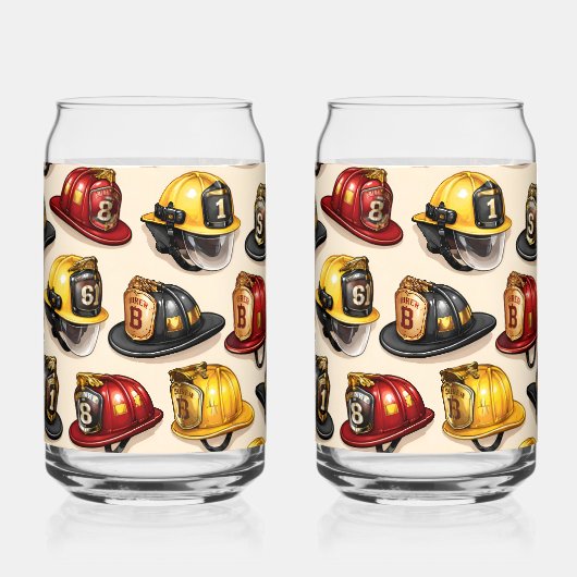 Fighter helmet pattern ガラス缶 (右)