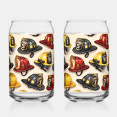 Fighter helmet pattern ガラス缶 (裏面)