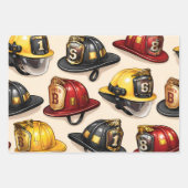 Fighter helmet pattern fire station wrapping ラッピングペーパーシート (正面)