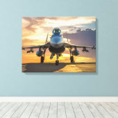 Fighter jet キャンバスプリント (インサイチュ (ウッドフロア))