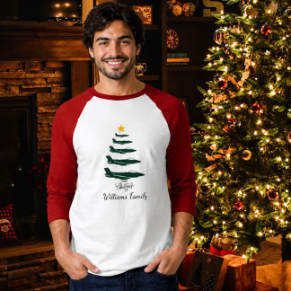 Fighter Jet Christmas Tree Family Matching Shirt Tシャツ